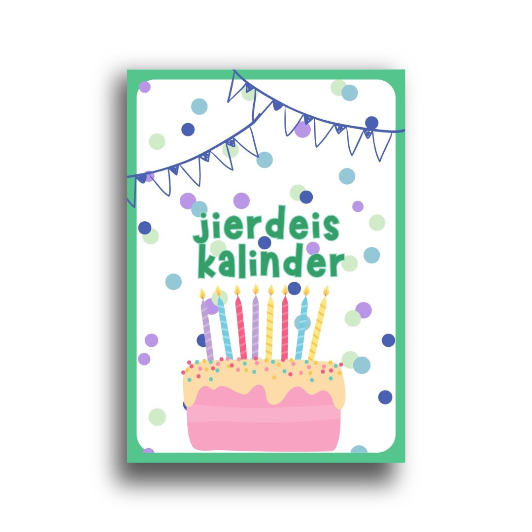 Jierdeiskalinder taart
