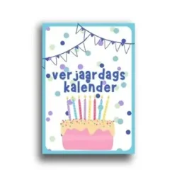 Overzicht van de verjaardagskalender taart – kleurrijke maandbladen voor in de klas