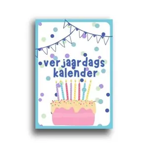 Overzicht van de verjaardagskalender taart – kleurrijke maandbladen voor in de klas