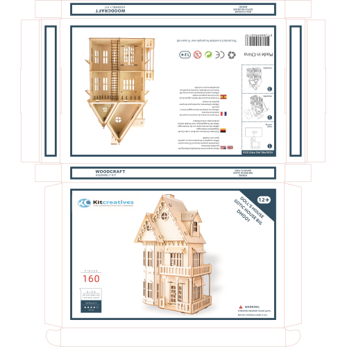 Bouwpakket Poppenhuis gotische stijl (hout) - Afbeelding 5