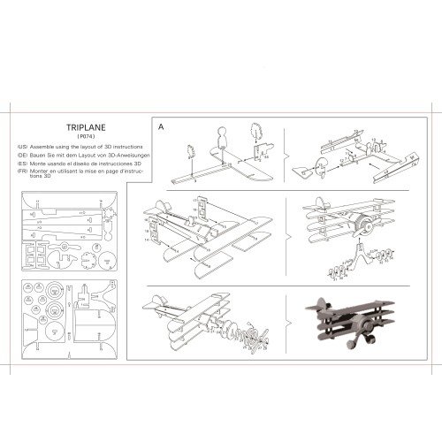 Bouwpakket vliegtuig (hout) - Afbeelding 3