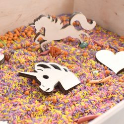 Houten unicorn speelfiguren