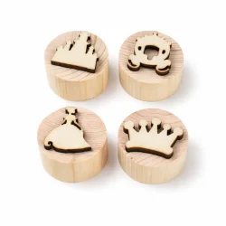Houten prinsessen stempels
