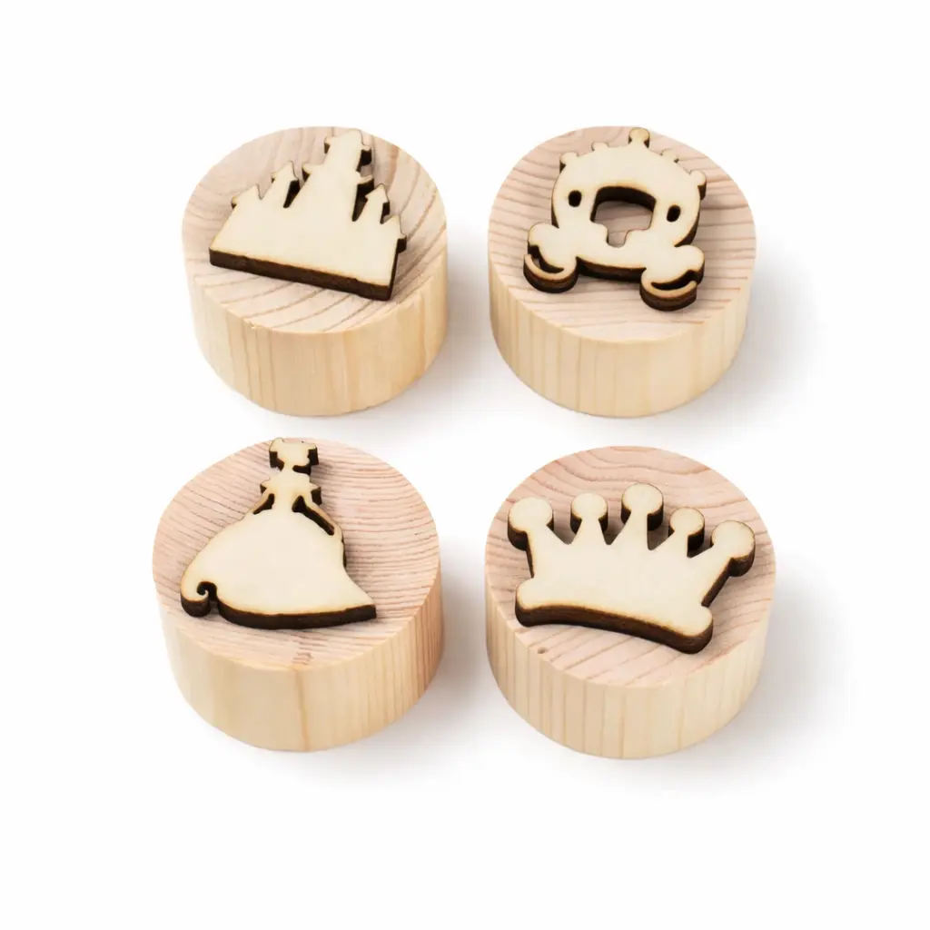 Houten prinsessen stempels