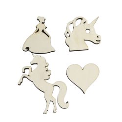 Houten unicorn speelfiguren