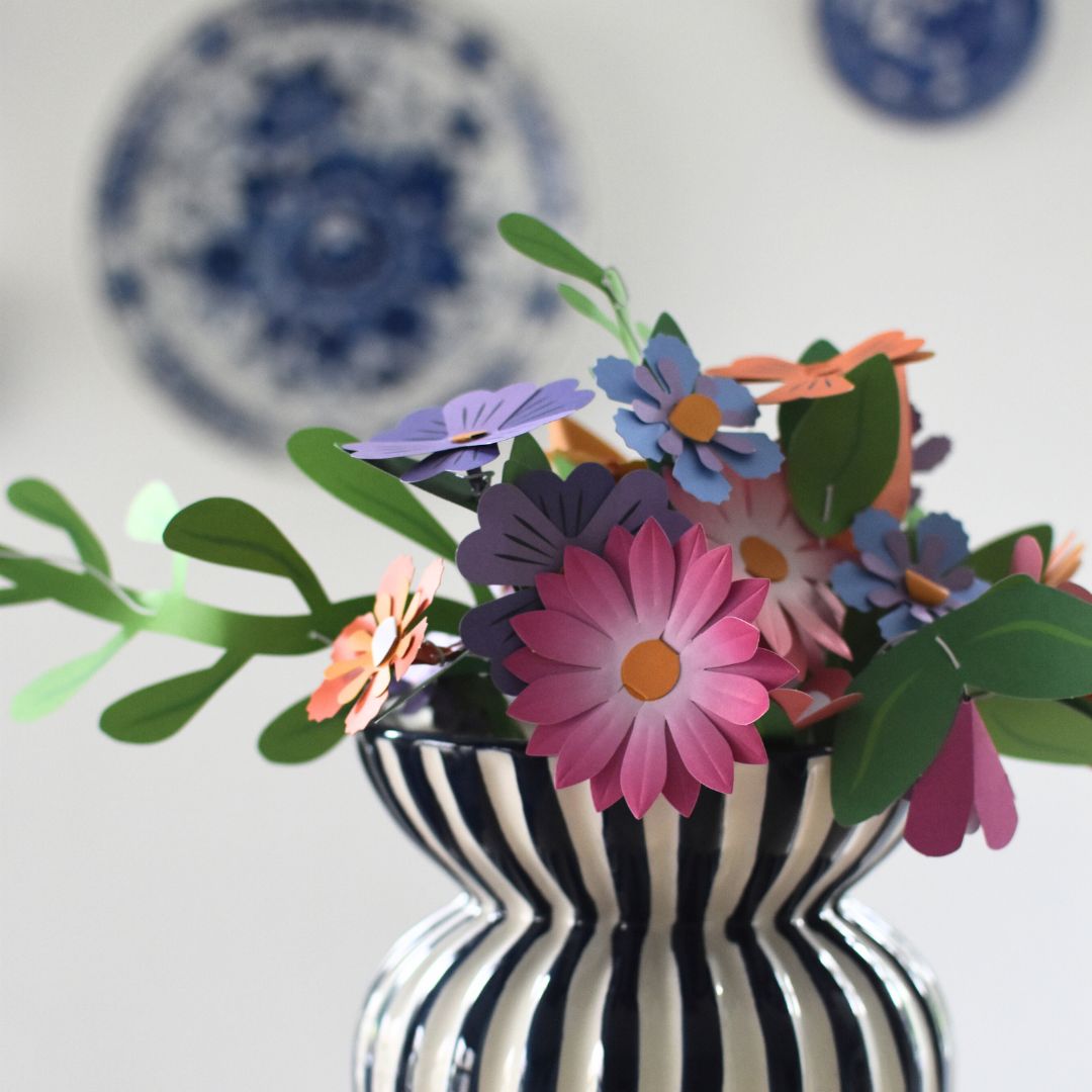 Papierbloemen knutselset - Afbeelding 2