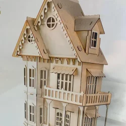 Bouwpakket Poppenhuis gotische stijl (hout)