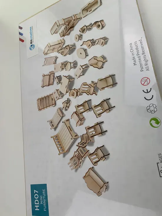 Bouwpakket Poppenhuismeubels (hout) - Afbeelding 7