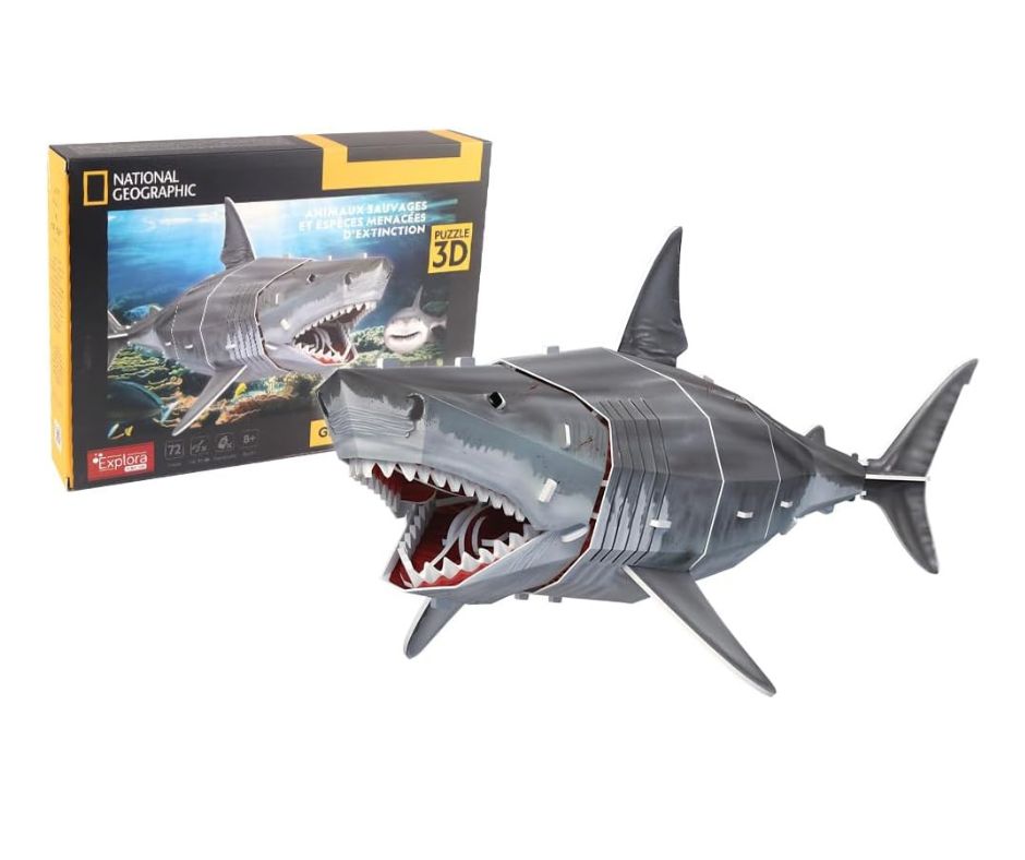3D-puzzle witte haai - Afbeelding 3