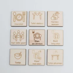 Aan tafel pictogrammen
