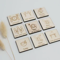 Aan tafel pictogrammen