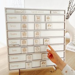 Houten weekplanner
