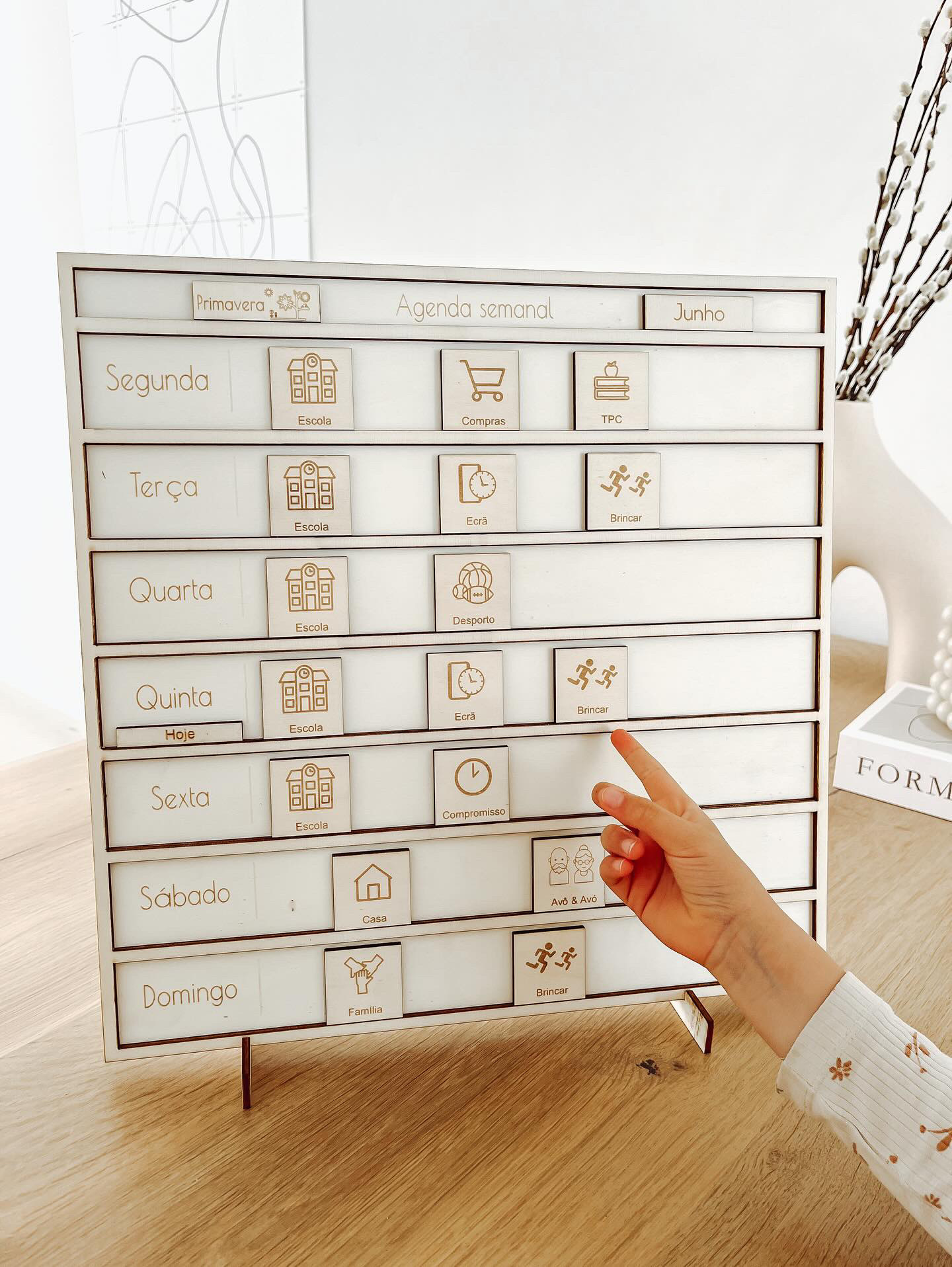 Houten weekplanner - Afbeelding 2