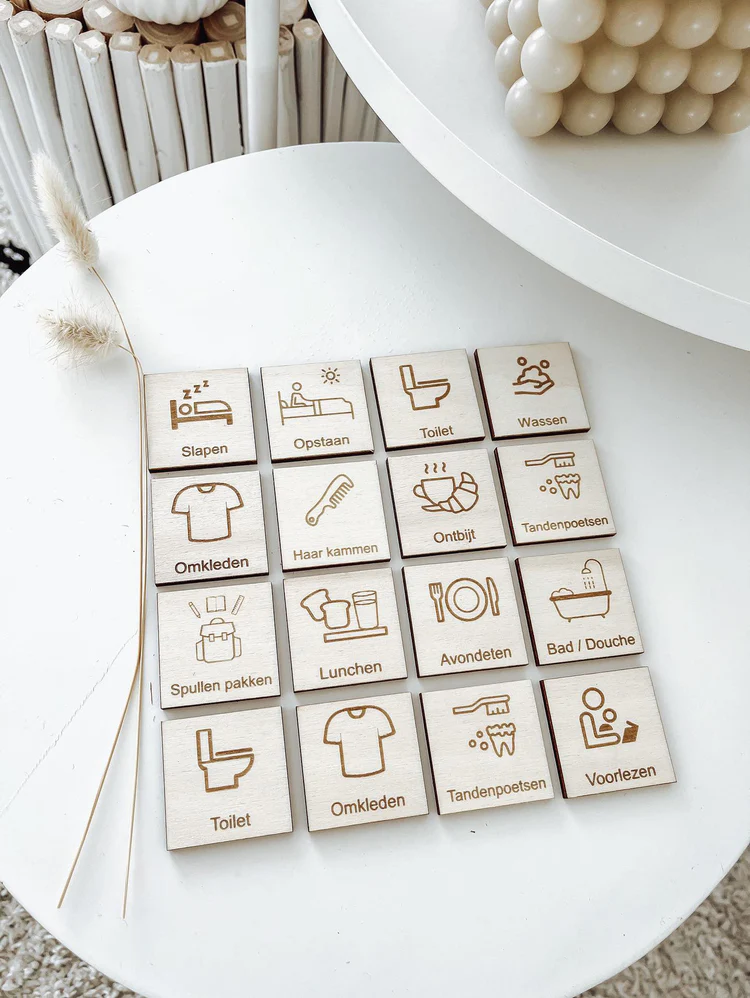 Dagroutine pictogrammen
