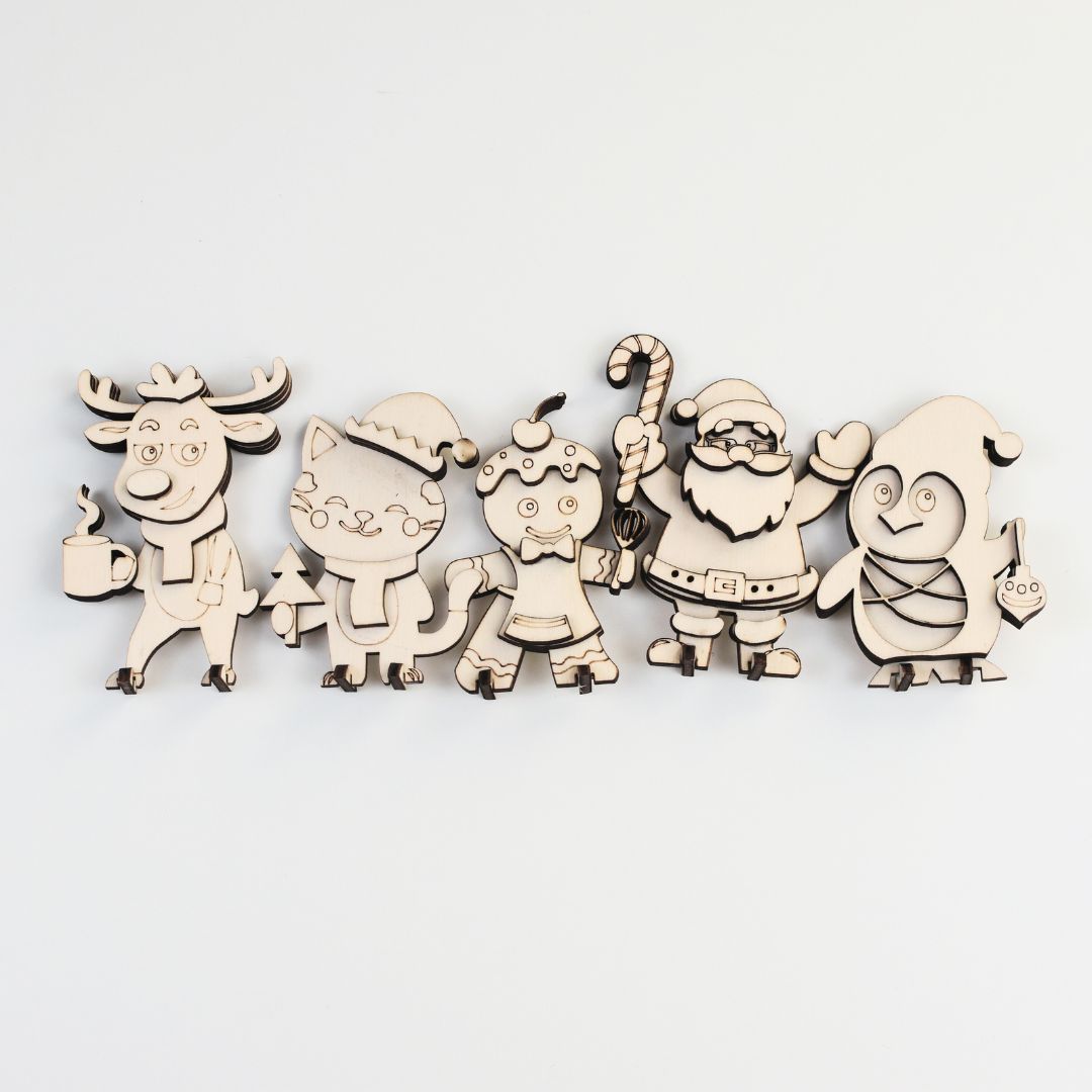 Houten Kerstfiguren - Afbeelding 2