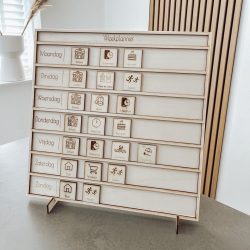 Houten weekplanner