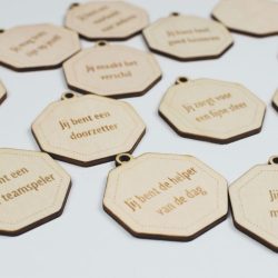 Medaille Basis-set – 25 houten complimentmedailles