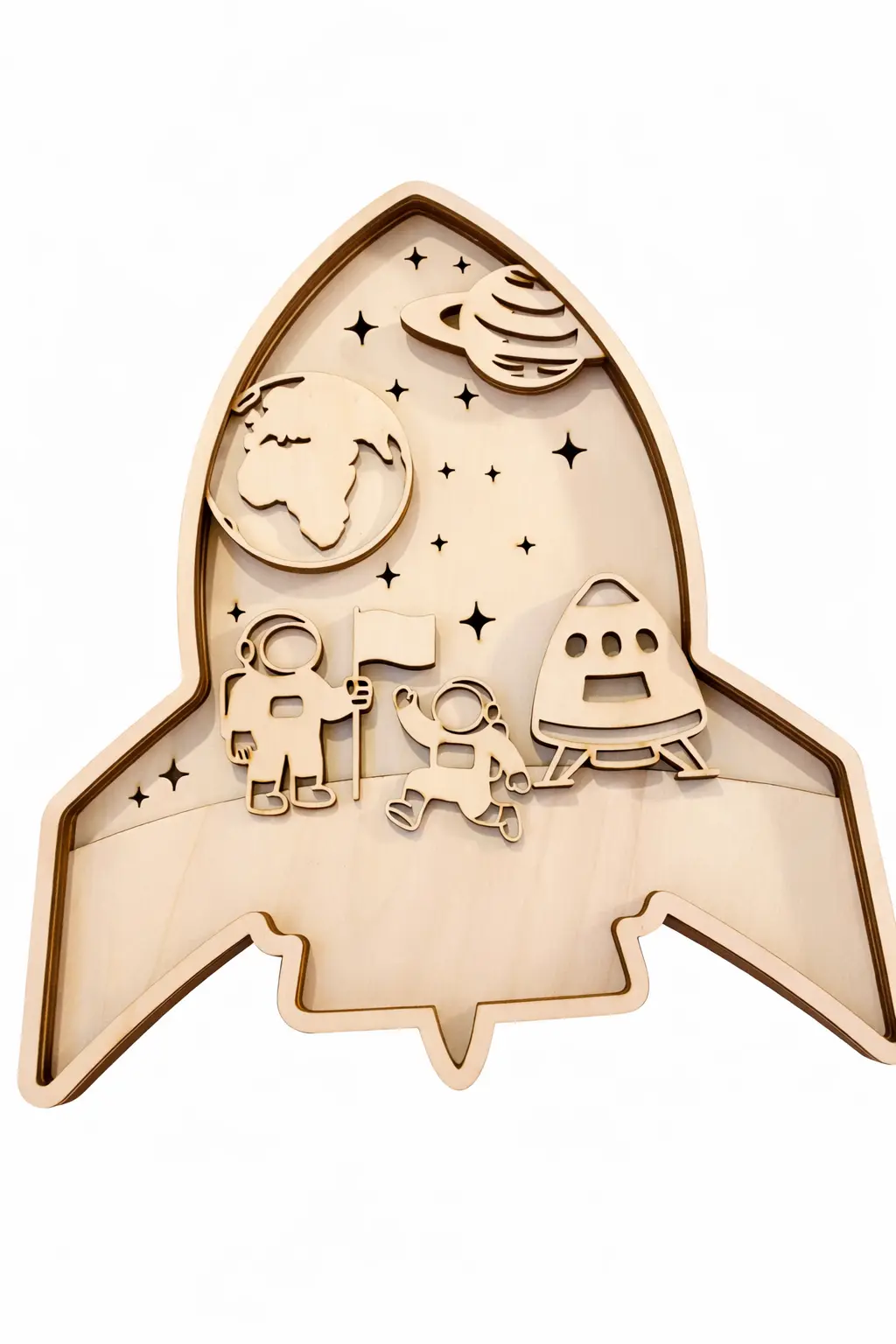 Houten Wanddecoratie Raket