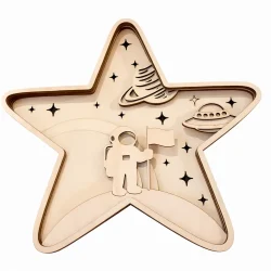 Houten wanddecoratie – Ster