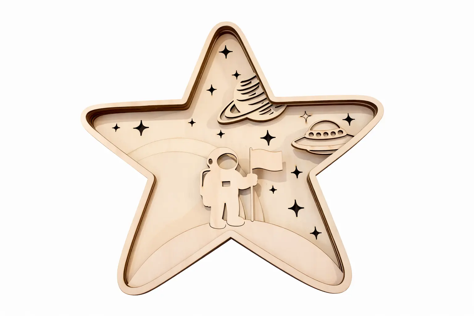 Houten wanddecoratie – Ster