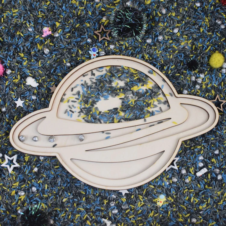 Houten Vulvorm Planeet - Afbeelding 2