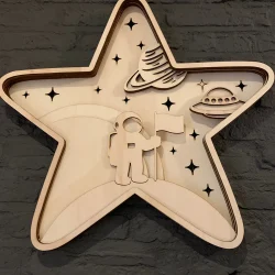 Houten wanddecoratie – Ster