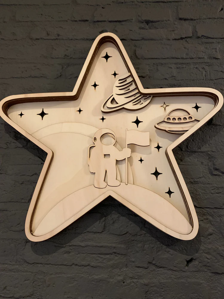 Houten wanddecoratie – Ster - Afbeelding 2