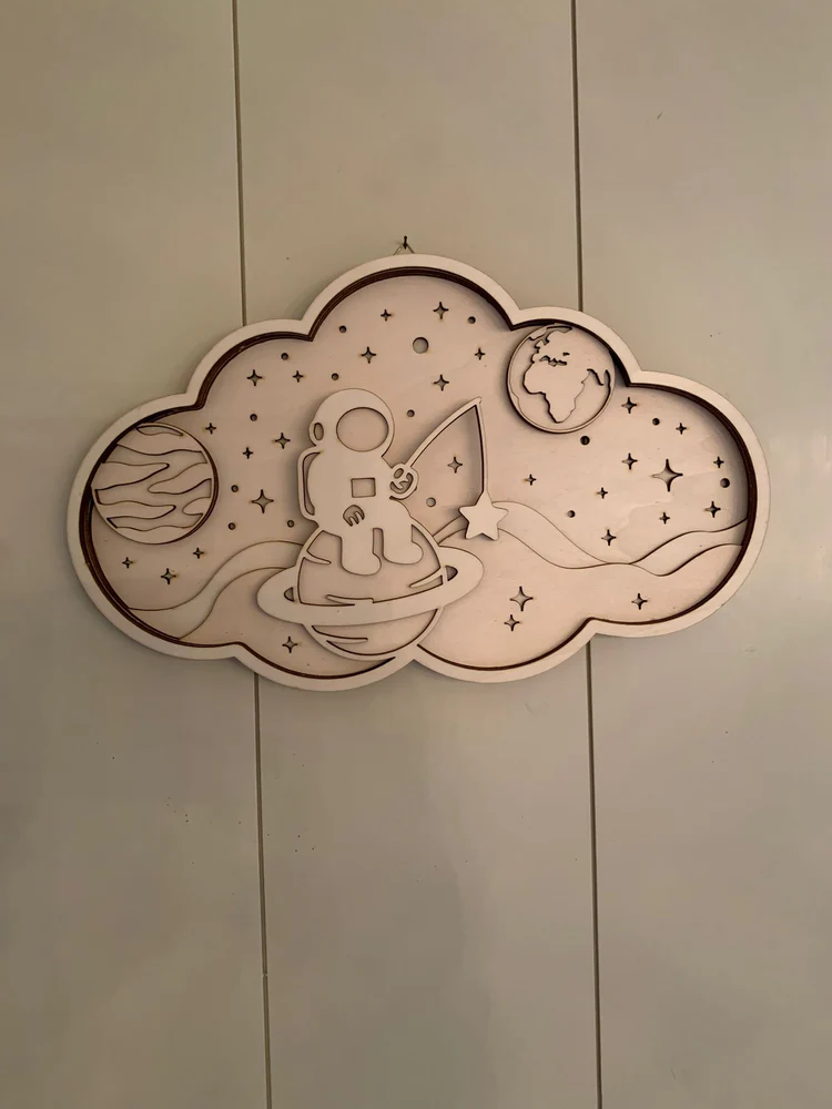 Houten wanddecoratie – Wolk - Afbeelding 3