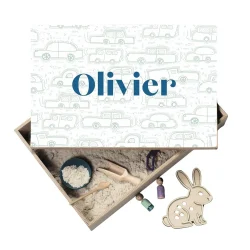 Speelbak met deksel – Auto (Olivier) - (personaliseren met eigen naam)