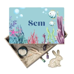 Speelbak met deksel – Oceaan (Sem) - (personaliseren met eigen naam)