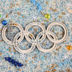 Houten Vulvorm Olympische Ringen – Olympische Winterspelen