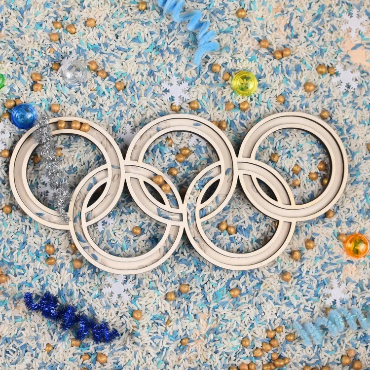 Houten Vulvorm Olympische Ringen – Olympische Winterspelen