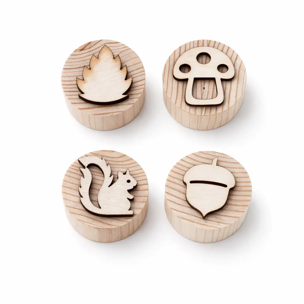 Houten herfst stempels