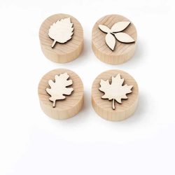Houten blaadjes stempels
