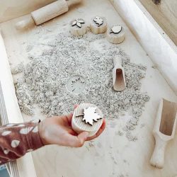 Houten blaadjes stempels