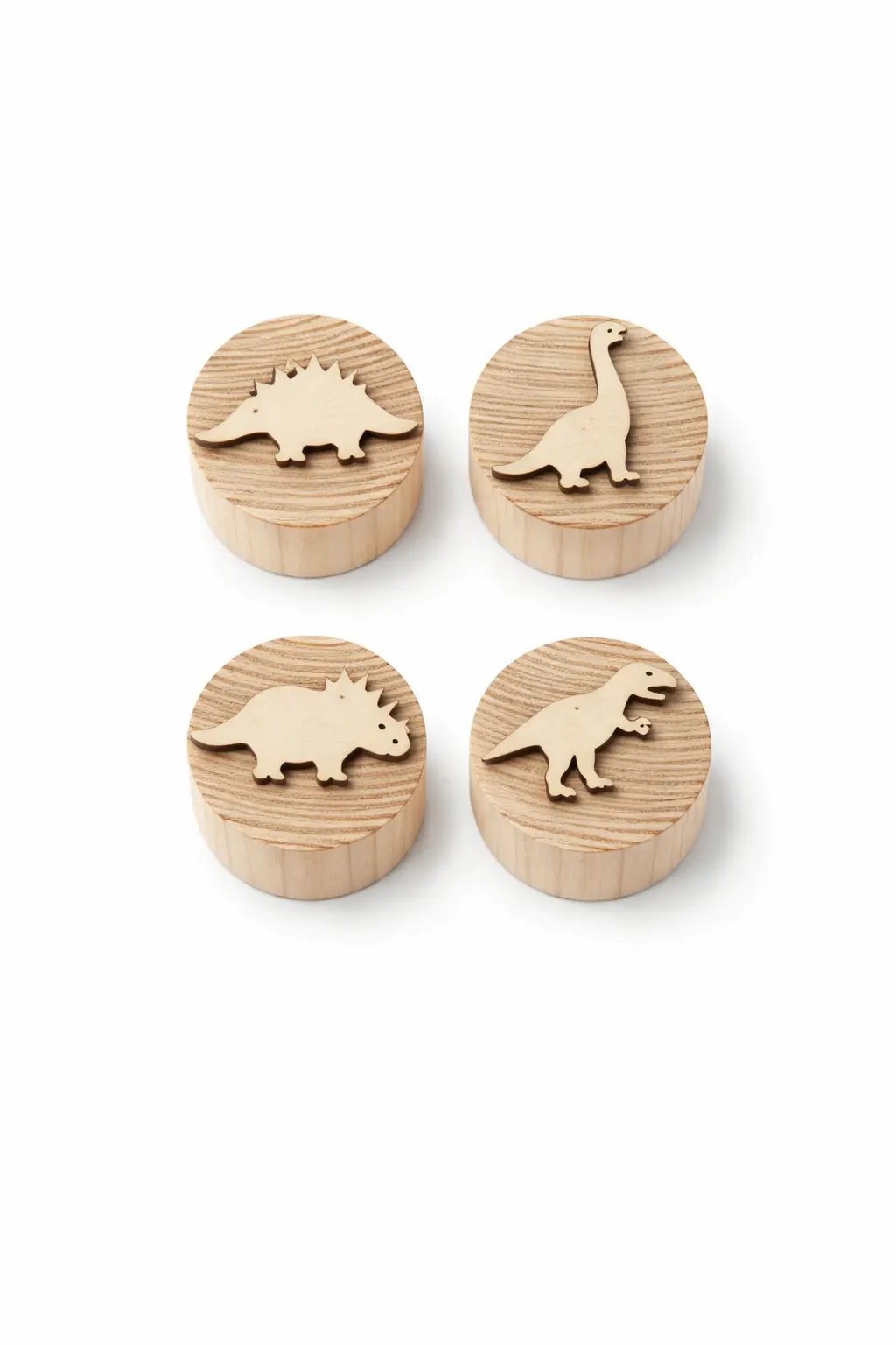 Houten dino stempels