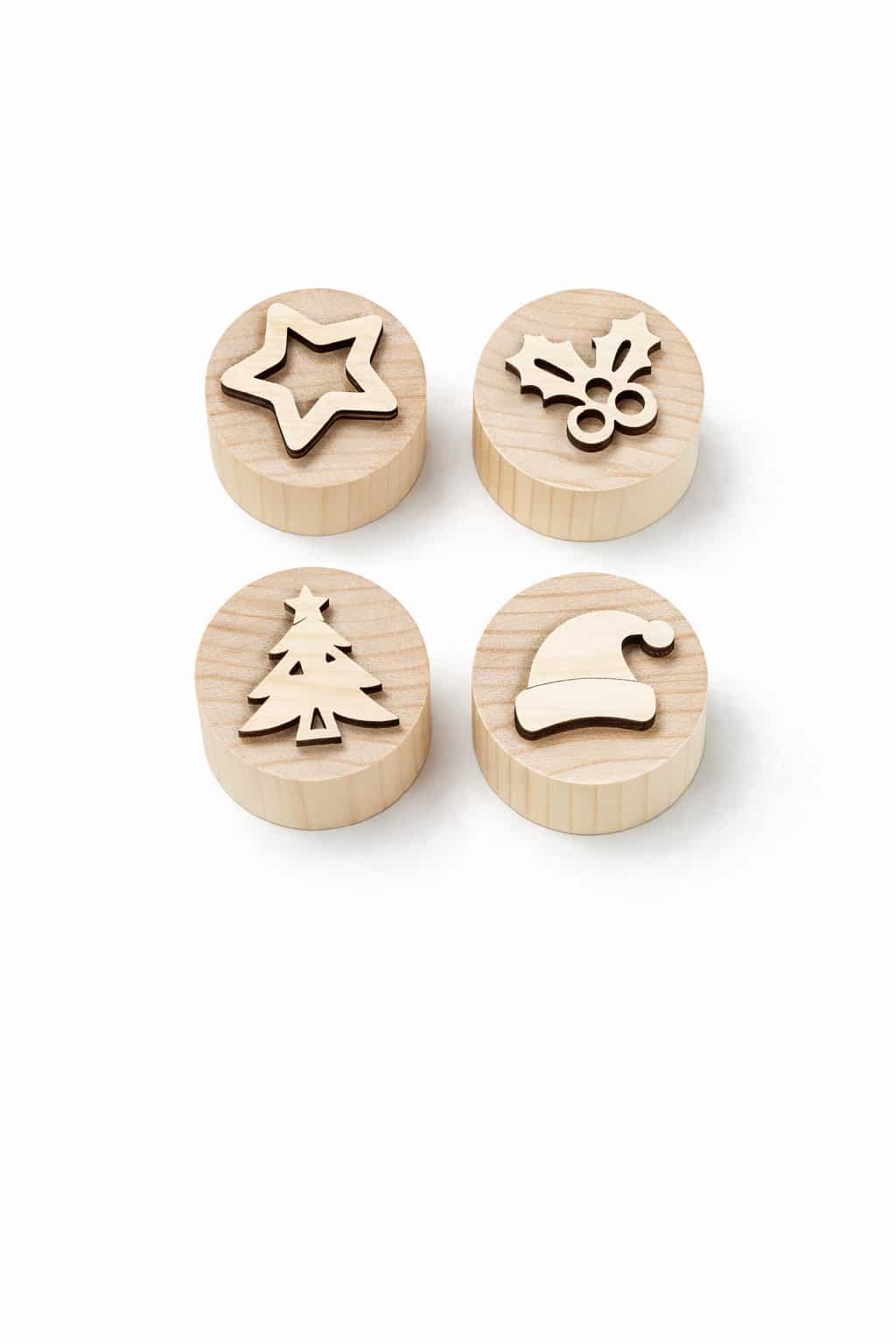 Houten kerst stempels