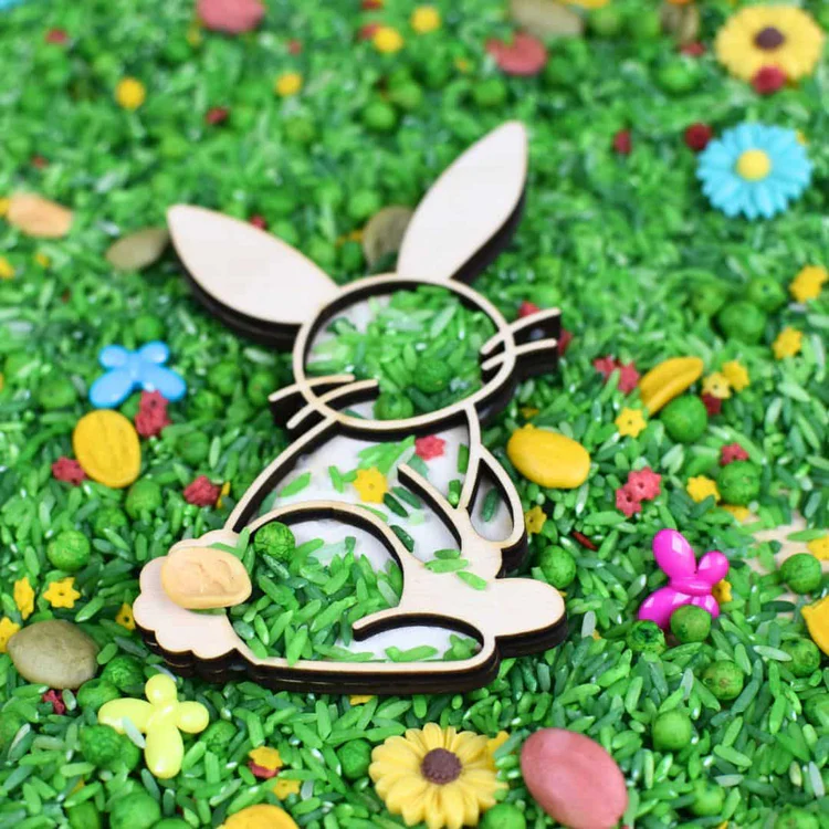 Speelfiguren Konijntje & Haantjes – Houten Lente Set (3 stuks) - Afbeelding 4