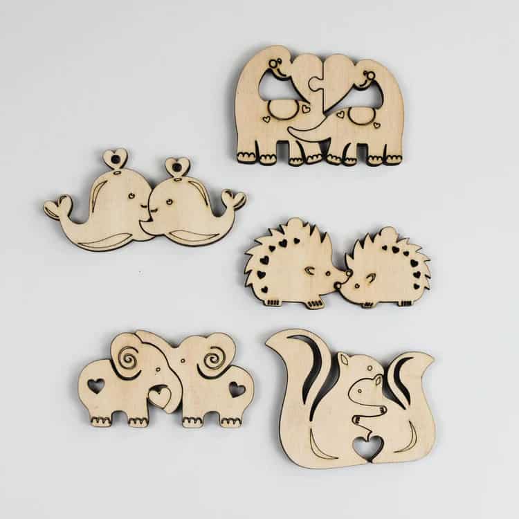 Speelfiguren Set A – Houten dierenduo’s vol verbinding - Afbeelding 2
