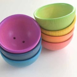 Houten Kom Gekleurd