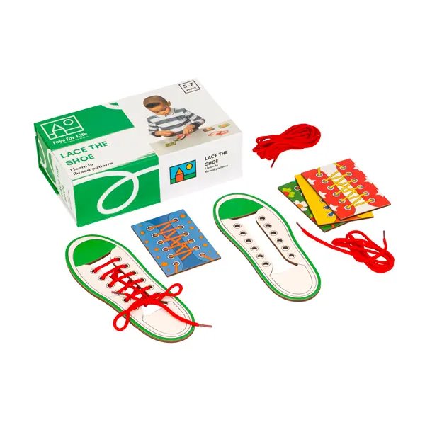 Leren schoenveters strikken – educatief spel
