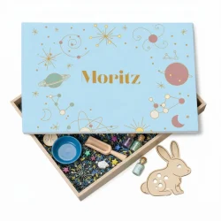 Speelbak met deksel – Ruimte (Moritz) - (personaliseren met eigen naam)