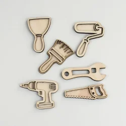 Houten Speelfiguren Gereedschap – Set van 6