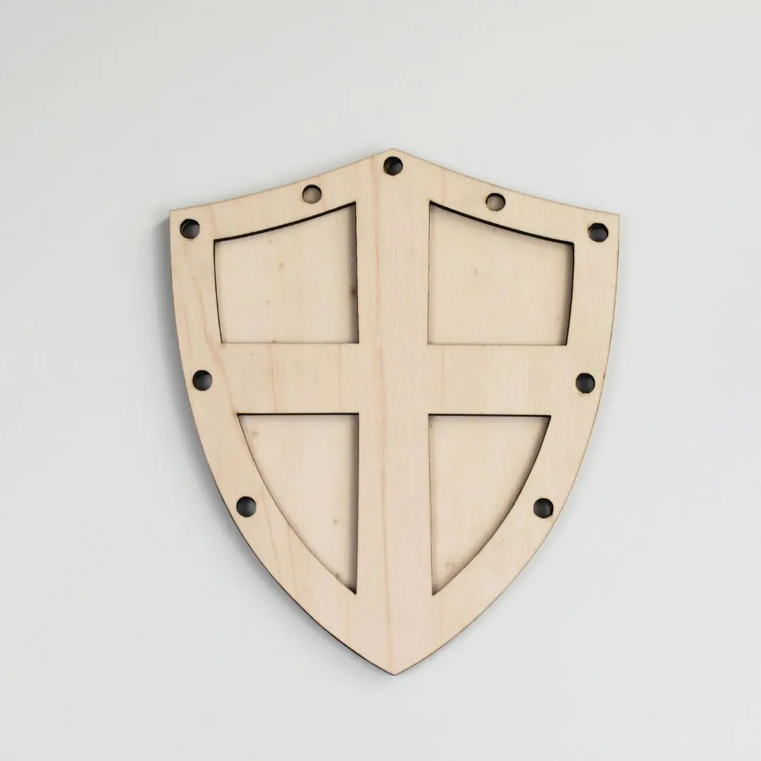 Houten Vulvorm Wapenschild – Voor Sensorisch Spel - Afbeelding 2
