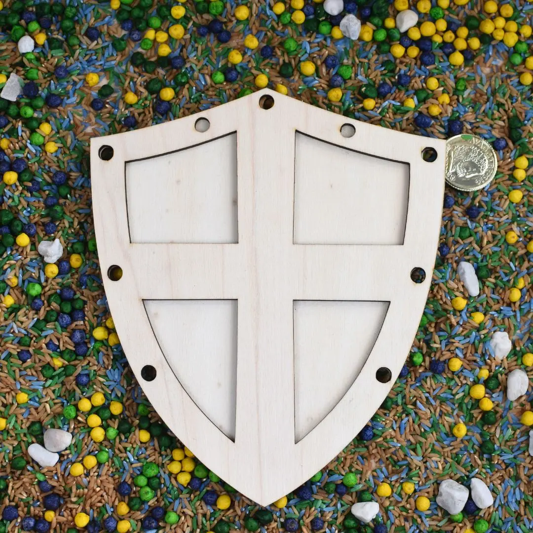 Houten Vulvorm Wapenschild – Voor Sensorisch Spel - Afbeelding 3