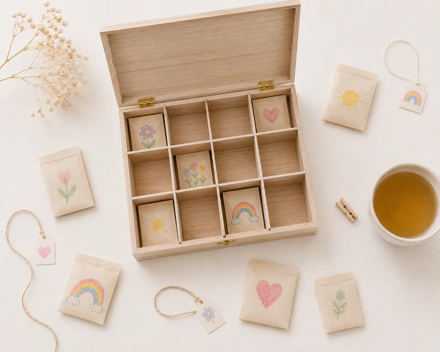 Theekist voor juf of meester – persoonlijk cadeau met kleur-download - Afbeelding 2