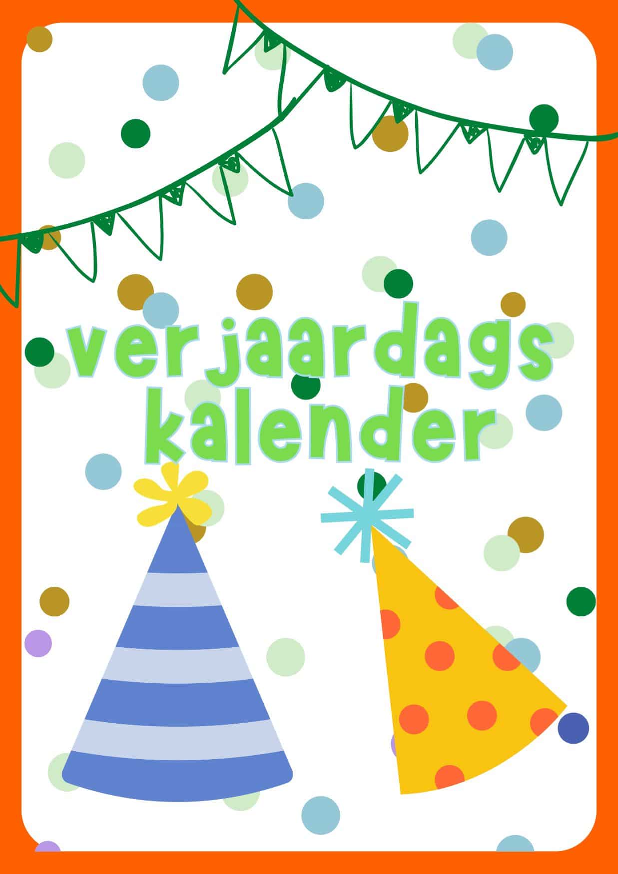 Verjaardagskalender Feesthoed