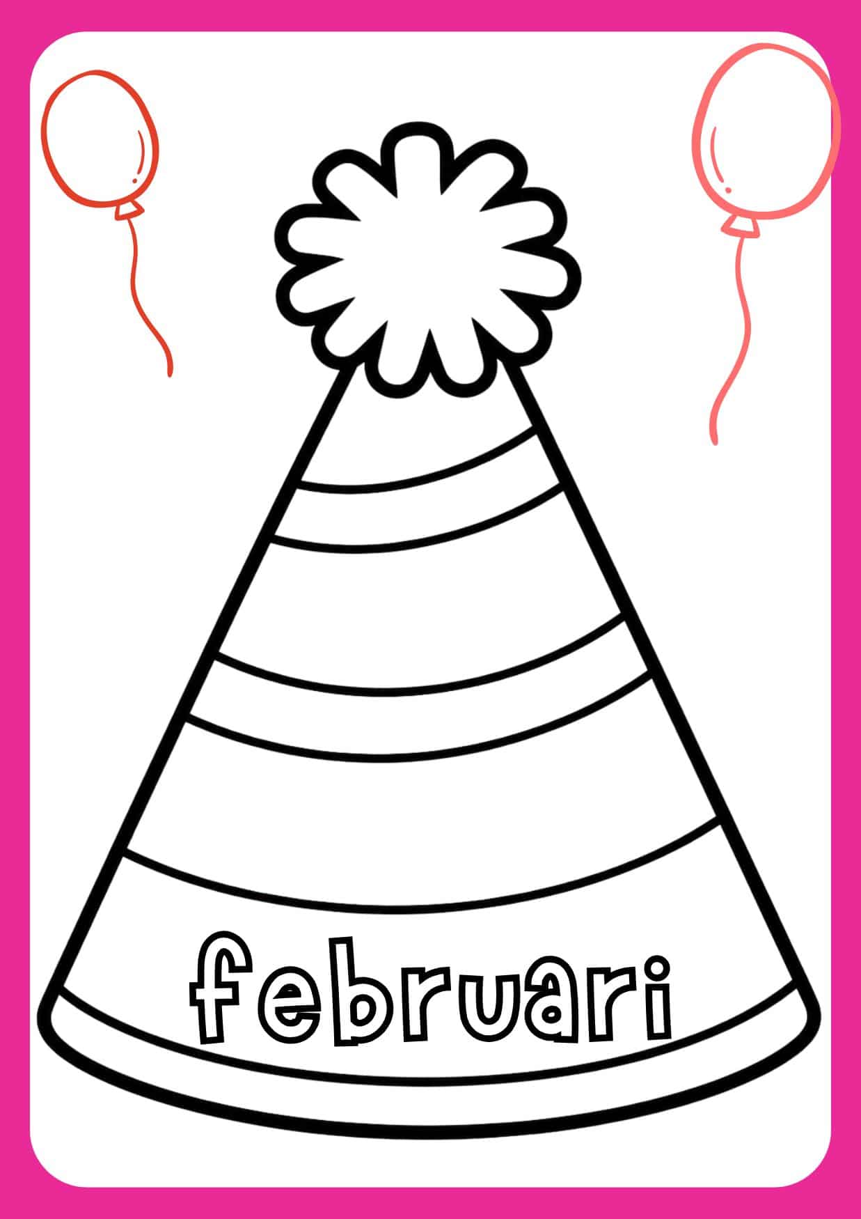 Verjaardagskalender Feesthoed - Afbeelding 2